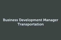 Business Development Manager Transportation