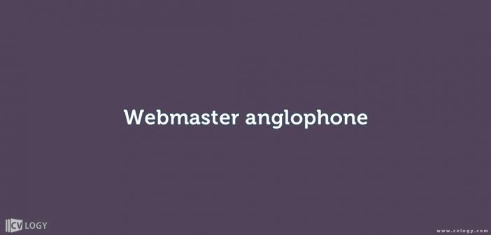 Webmaster anglophone