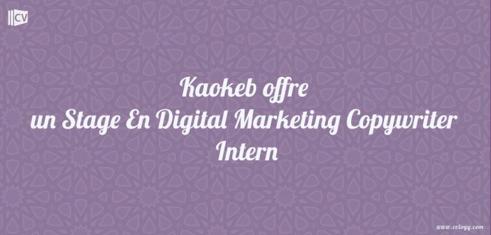 Kaokeb offre un Stage En Digital Marketing Copywriter Interne
