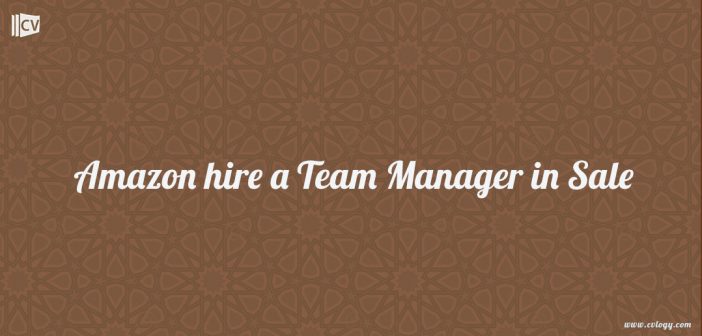 Amazon hire a Team Manager in Sale
