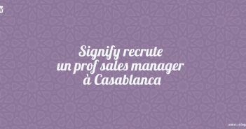 Signify recrute un prof sales manager à Casablanca