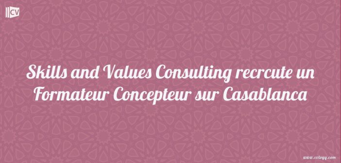 Skills and Values Consulting recrute