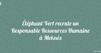 Éléphant Vert recrute un Responsable Ressources Humaine à Meknès