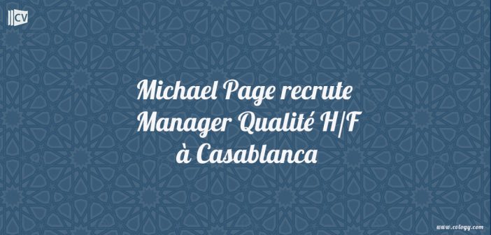Manager Qualité H/F - Maroc