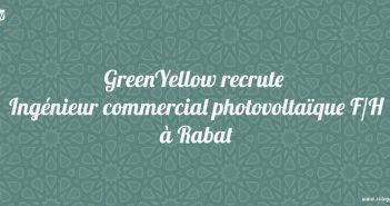 GreenYellow recrute Ingénieur commercial photovoltaïque F/H à Casablanca