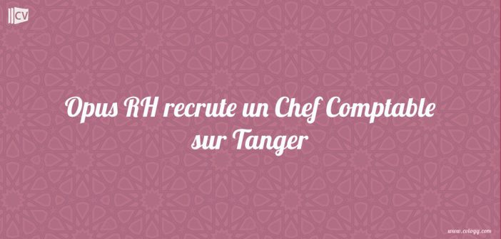 Opus RH recrute un Chef Comptable