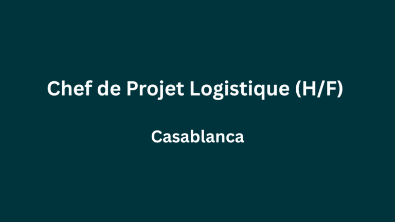 Transwin recrute Chef de Projet Logistique (HF) à Casablanca 