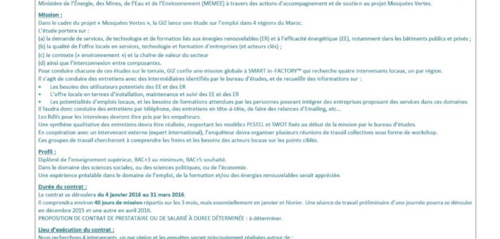 Emploi CDD Maroc