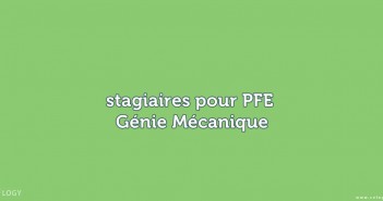 stagiaires PFE génie mécanique