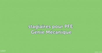 stagiaires PFE génie mécanique