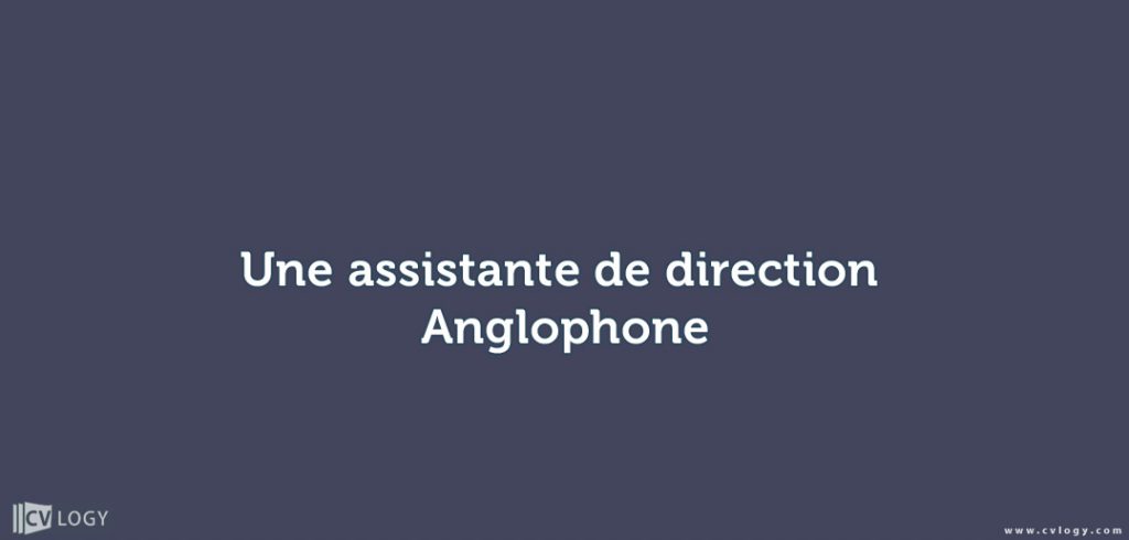Une assistante de direction Anglophone