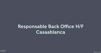 responsable Back office H/F