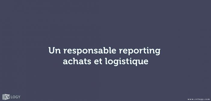 un responsable reporting achats et logistique