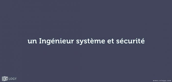 Ingénieur système et sécurité