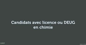 Candidats avec licence ou DEUG en chimie.