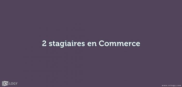 2 stagiaires en Commerce