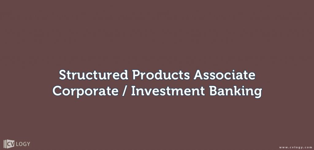 Structured Products Associate