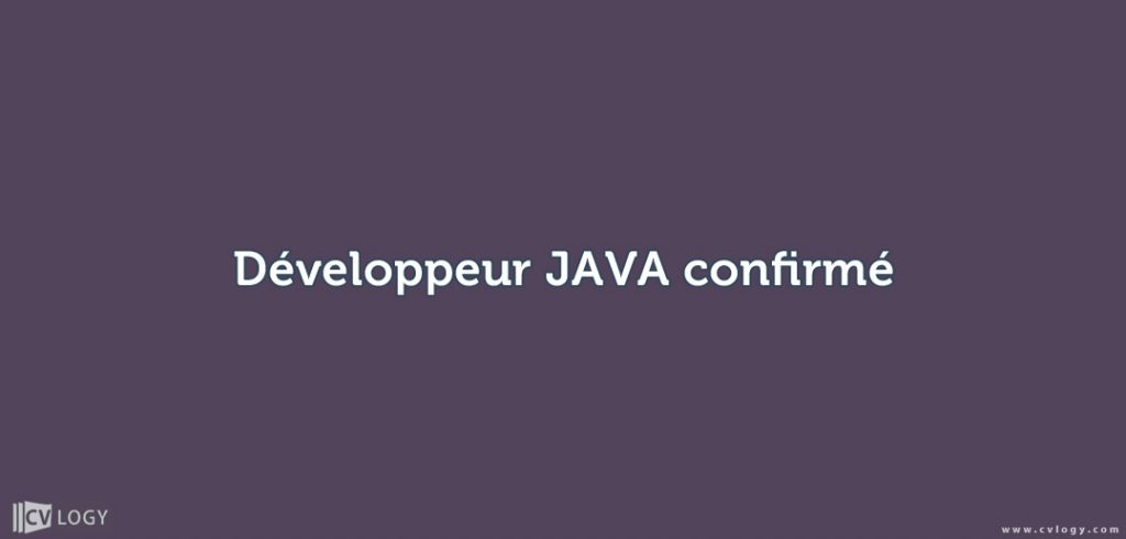 un développeur JAVA confirmé