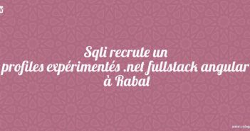 Sqli recrute des profils expérimentés .net fullstack angular à Rabat Sqli recrute un profiles expérimentés .net fullstack angular à Rabat