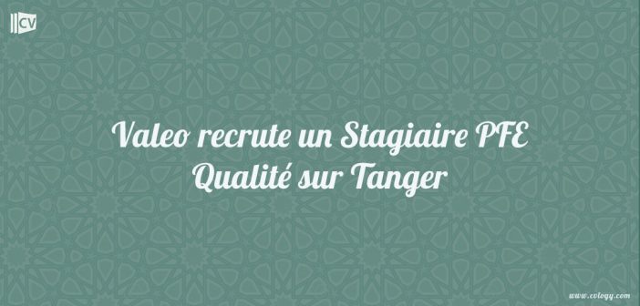 Valeo recrute un Stagiaire