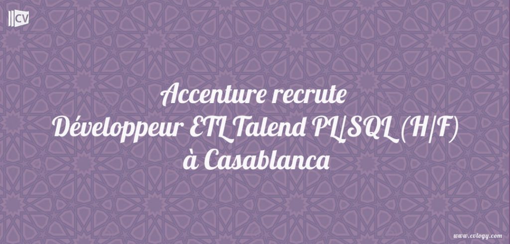 Développeur ETL Talend PL/SQL (H/F)