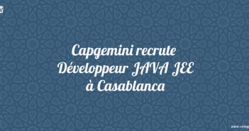 Capgemini recrute Développeur JAVA JEE à Casablanca