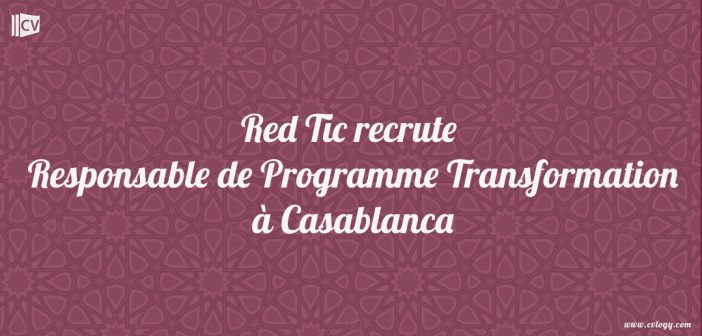 Responsable de Programme Transformation