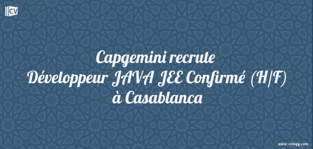 Développeur JAVA JEE Confirmé (H/F)
