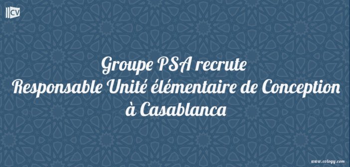 Responsable Unité élémentaire de Conception