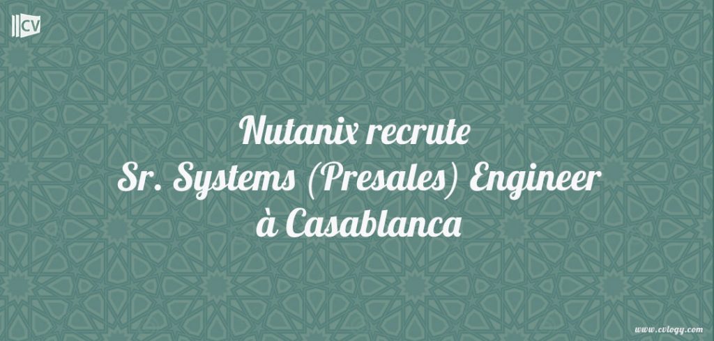 Sr. Systems (Presales) Engineer