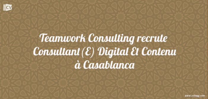 Consultant(E) Digital Et Contenu