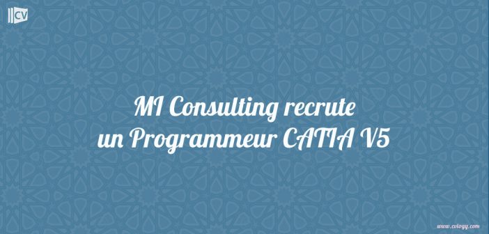 MI Consulting recrute un Programmeur CATIA V5