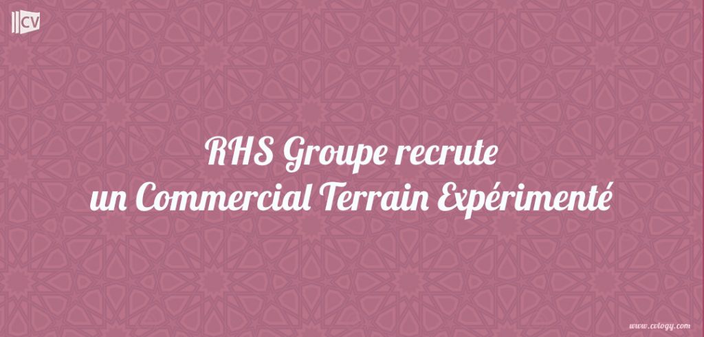 RHS Groupe recrute un Commercial Terrain Expérimenté