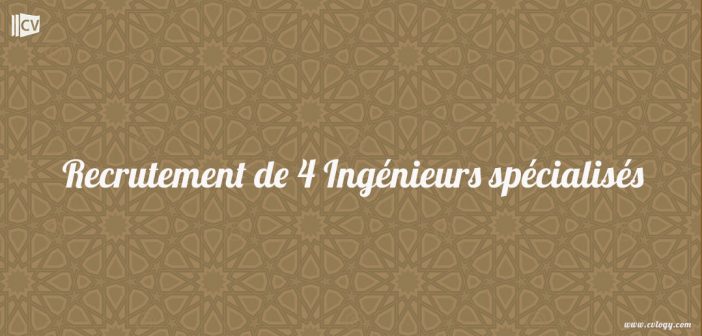 Recrutement de 4 Ingénieurs spécialisés