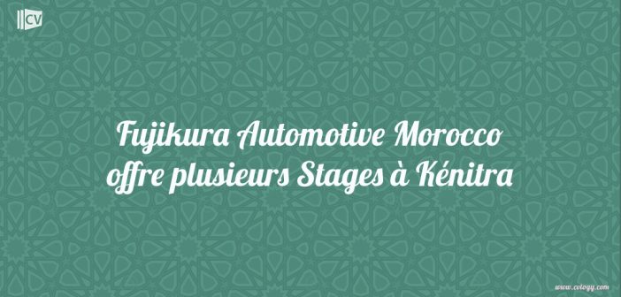 Fujikura Automotive Morocco offre plusieurs Stages