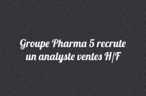 Groupe Pharma 5 recrute un analyste ventes