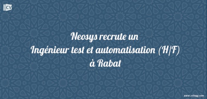 Ingénieur test et automatisation (H/F)