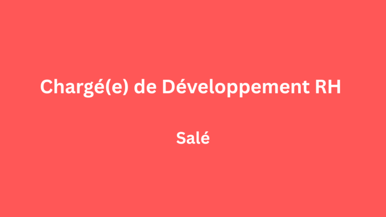 Artus recrute Chargé(e) de Développement RH à Salé