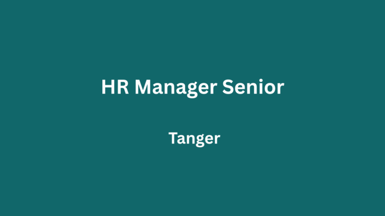 Avanta Maroc recrute HR Manager Senior à Tanger