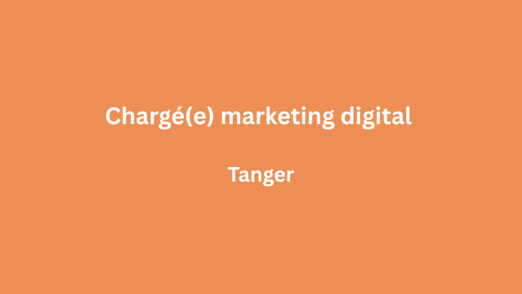 Chargé(e) de marketing digital et réseaux sociaux à Tanger