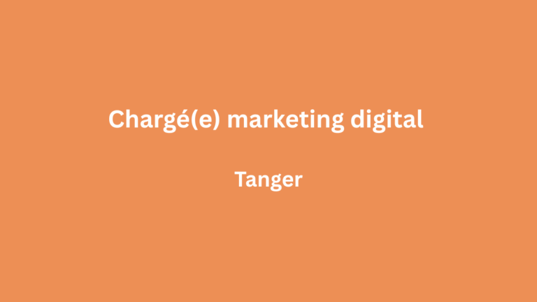 Chargé(e) de marketing digital et réseaux sociaux à Tanger