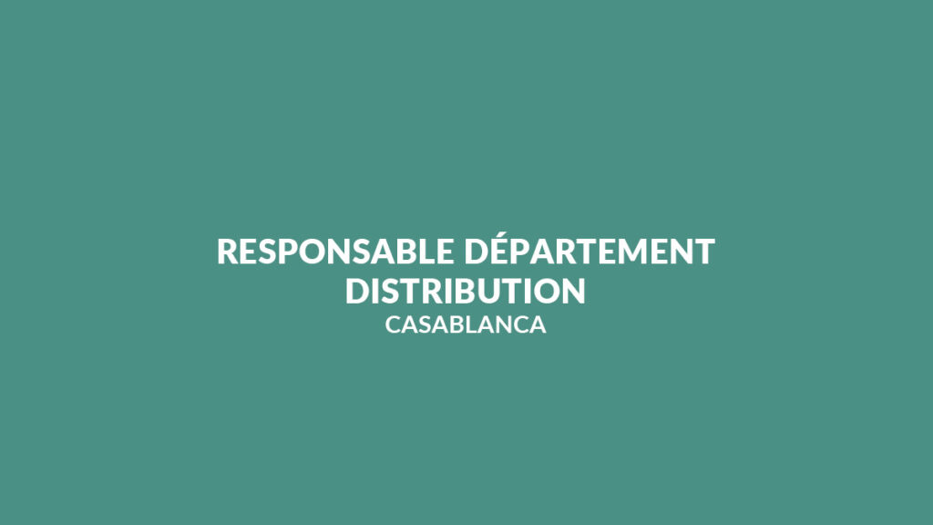 Responsable Département Distribution