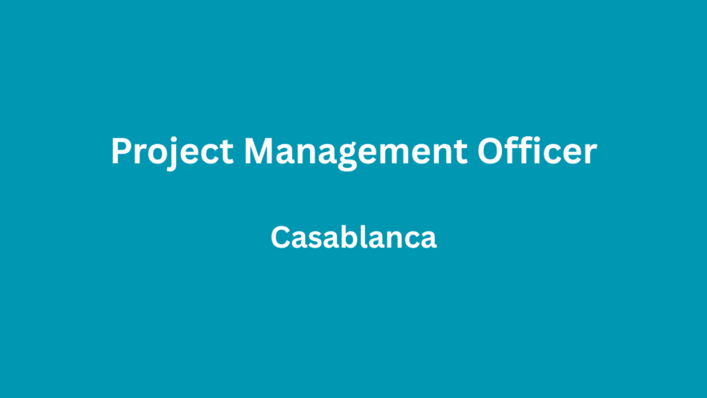 Project Management Officer à Casablanca