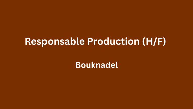 Responsable Production (HF) à Bouknadel