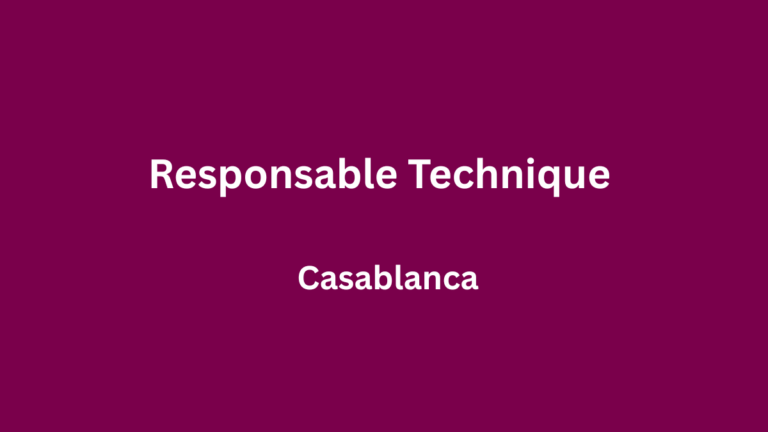 Un Responsable Technique à Casablanca