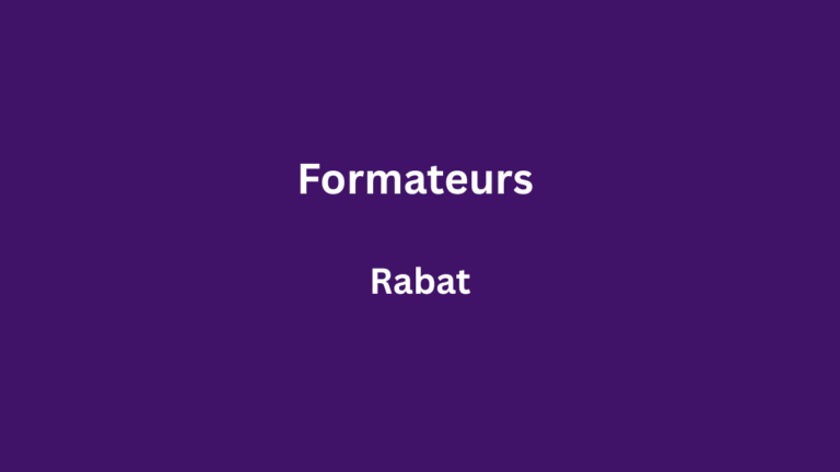 formateurs à Rabat