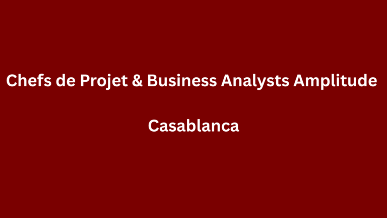 Mercure IT recrute Chefs de Projet & Business Analysts Amplitude à Casablanca
