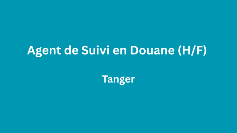  RHS Emploi recrute Agent de Suivi en Douane (HF) à Tanger