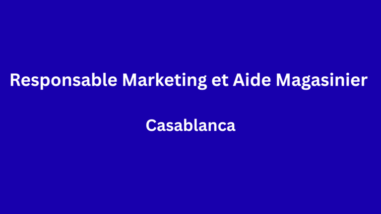 Super Auto recrute Responsable Marketing et Aide Magasinier à Casablanca