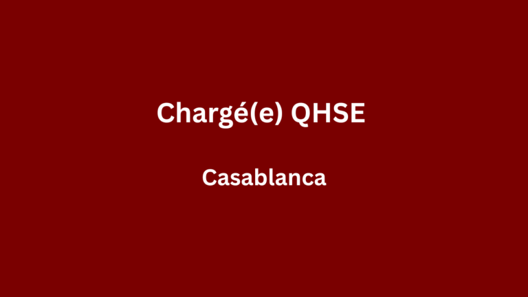 CIRCET MOROCCO recrute un(e) Chargé(e) QHSE à Casablanca